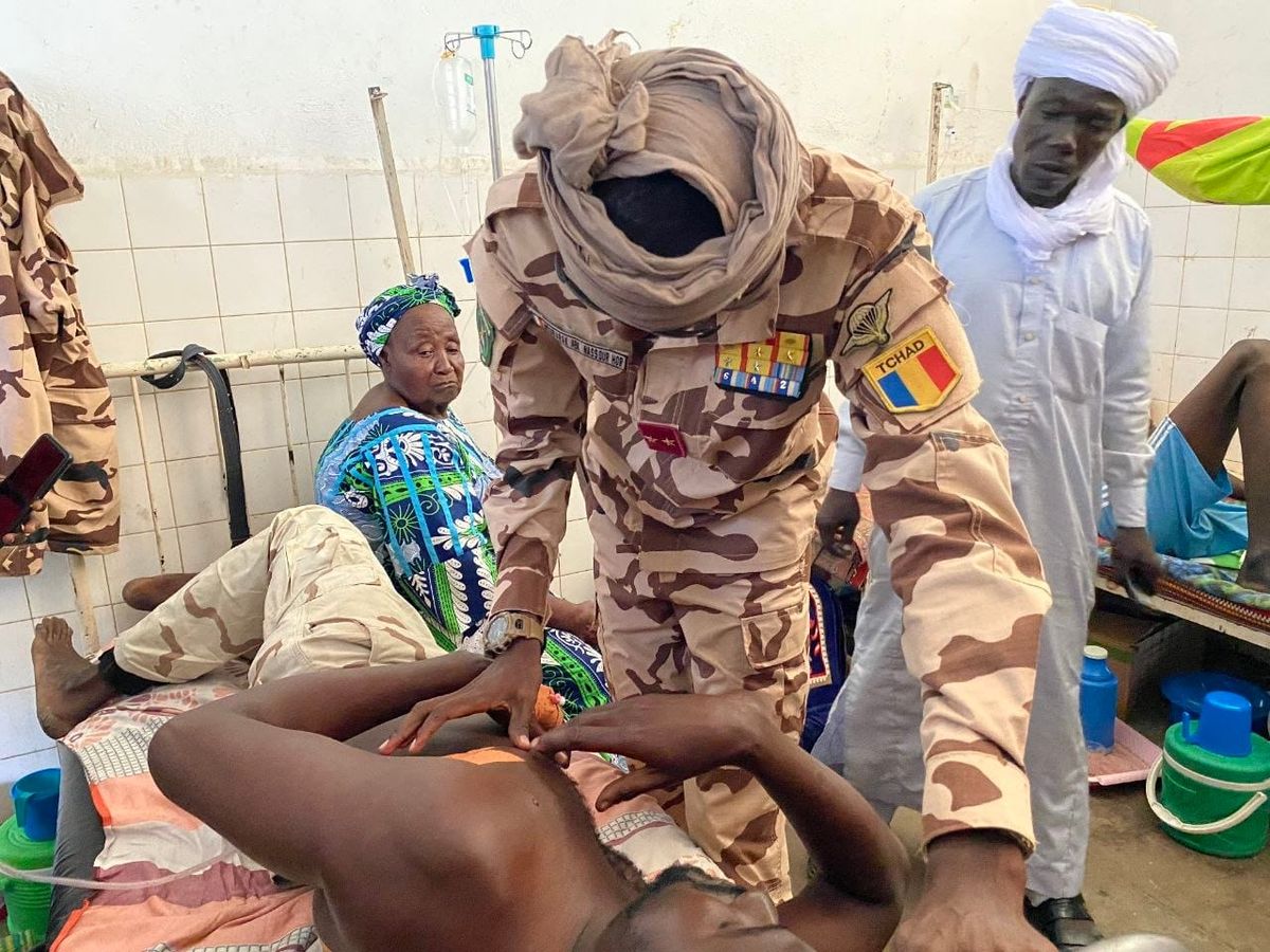 Chad-CAR joint force commander shows solidarity with injured korbol soldiers