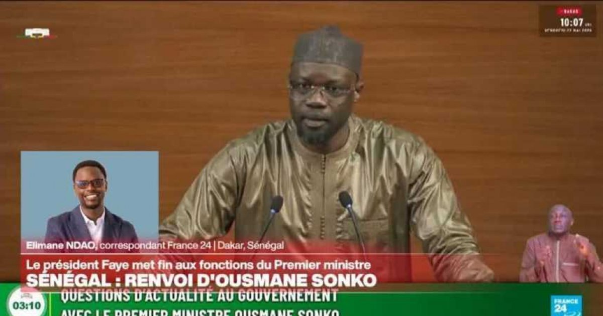 Sénégal president Bassirou Diomaye Faye removes Prime Minister Ousmane Sonko from office