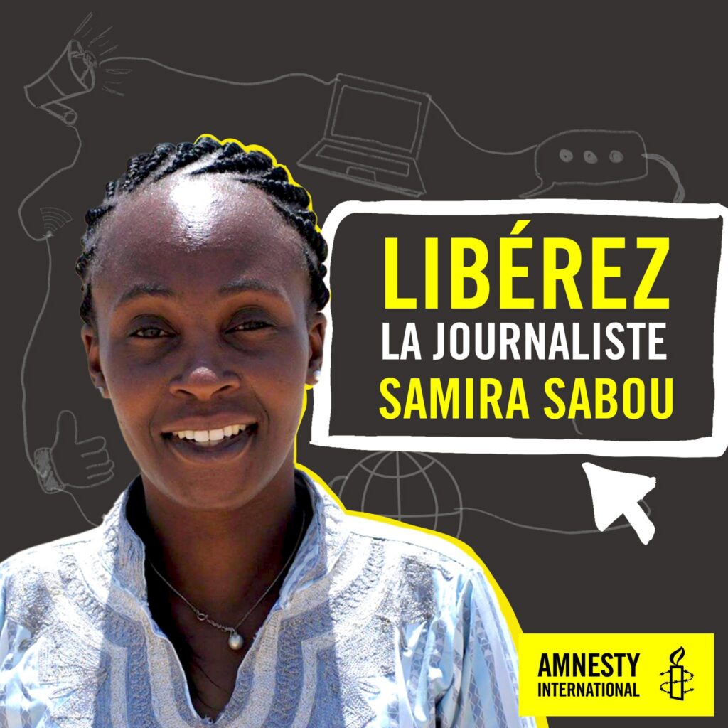 Amnesty international demands Niger reveal whereabouts of disappeared journalist samira sabou