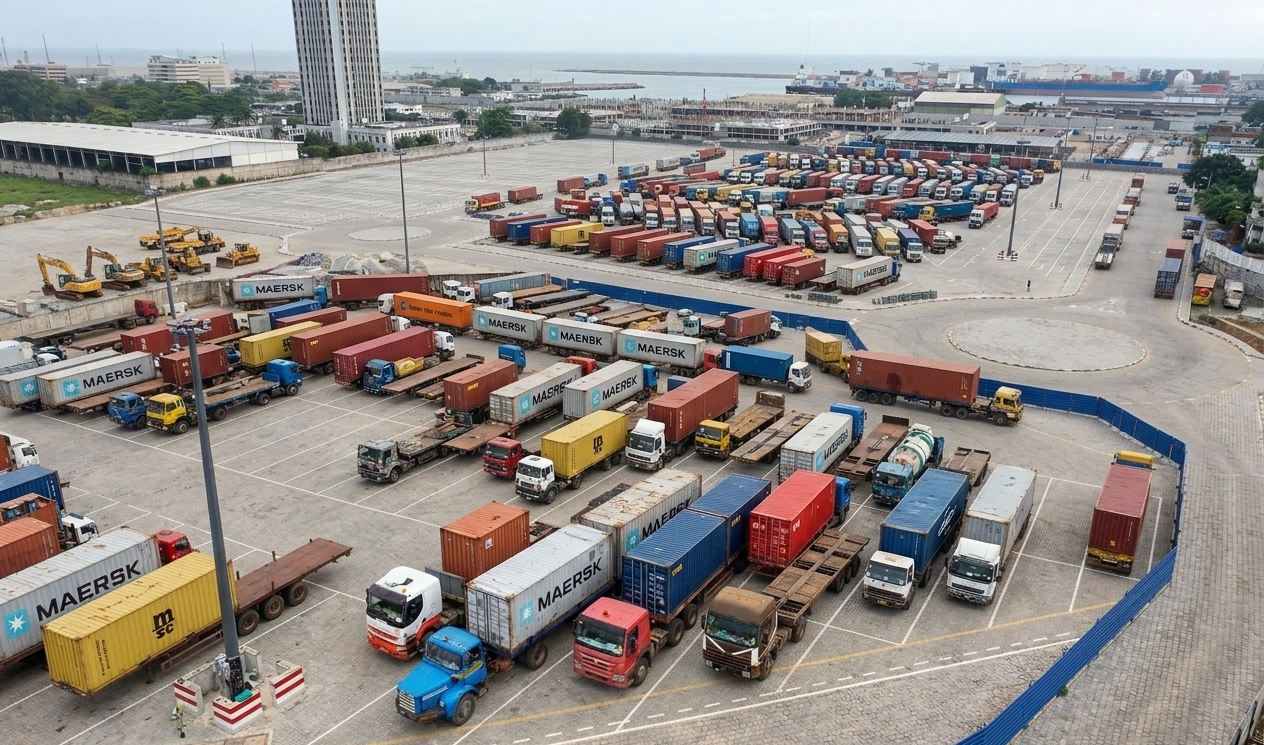 Cotonou’s Zongo parking welcomes first trucks, revolutionizing port logistics