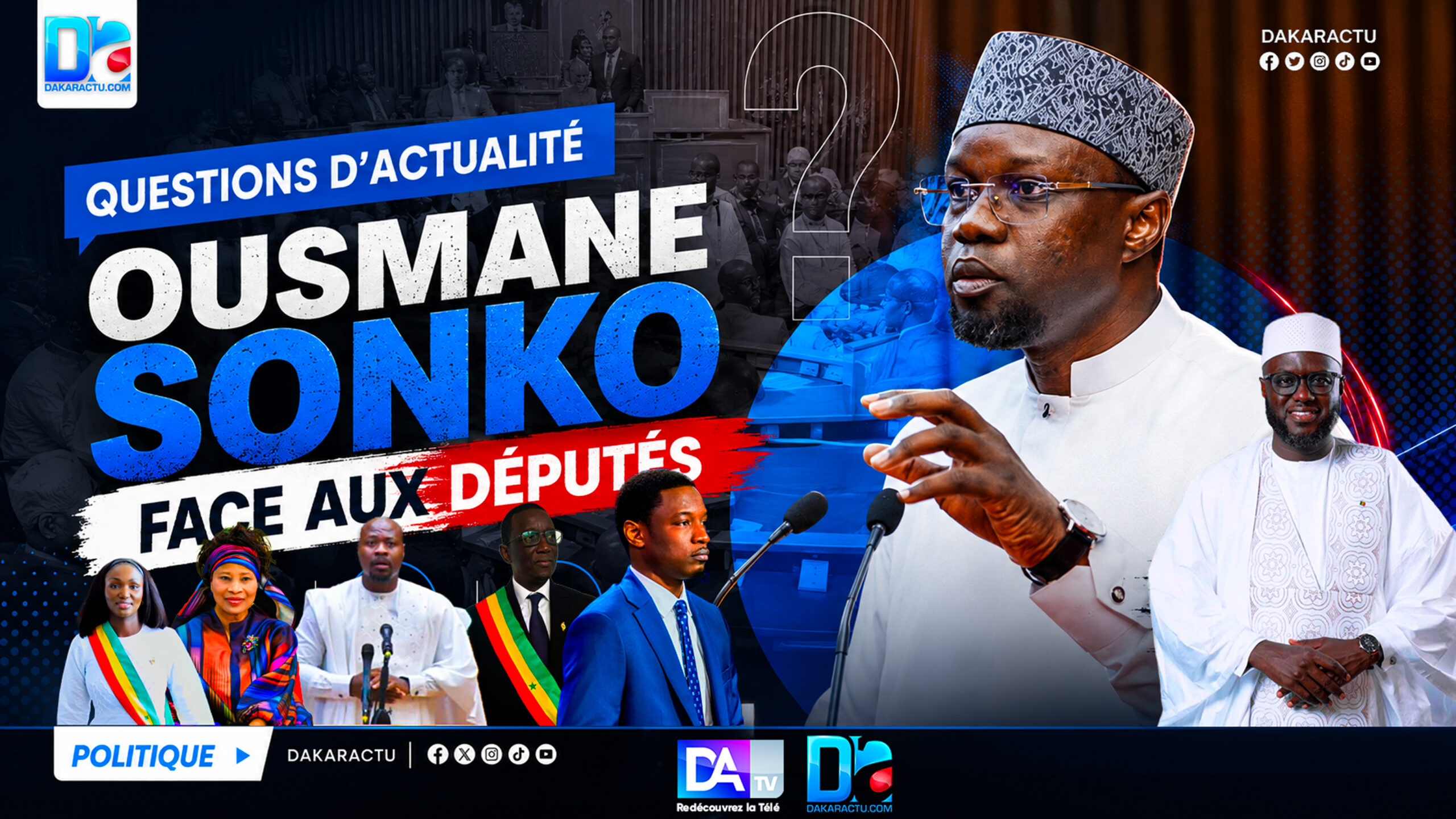 Prime Minister Ousmane Sonko faces deputies at the National Assembly