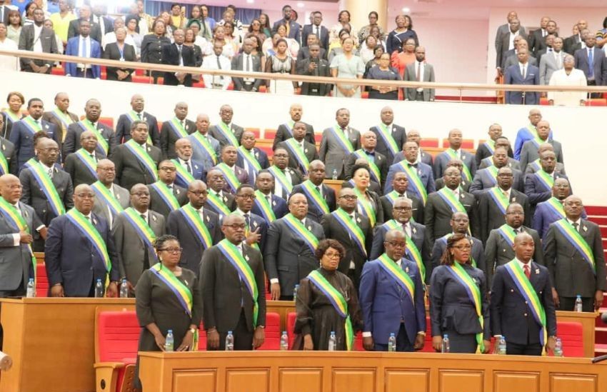 Gabonese parliamentarians during session
