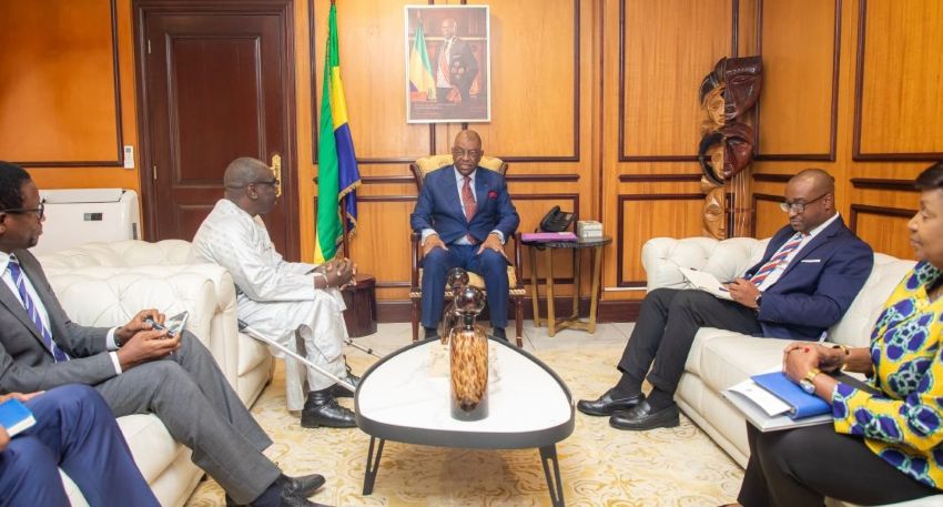 AfDB representative meeting Gabon's Vice President