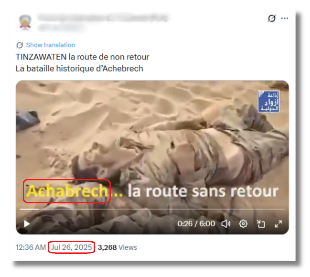 This footage, posted by an armed group in northern Mali, shows Russian soldiers killed in Tinzaouatène in 2024.