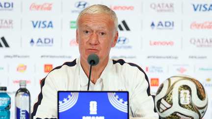 Didier Deschamps during his pre-match press conference before the world cup third-place playoff between France and England in Miami on July 17, 2026