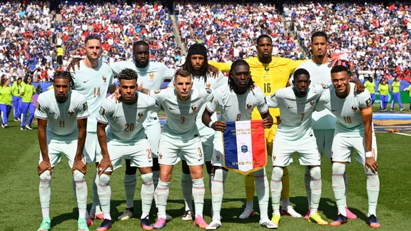 Manu Koné playing for the French national team