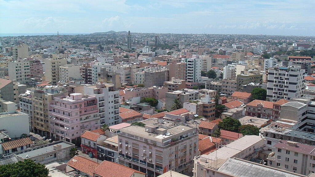 Panoramic view of Dakar's Plateau financial district in Senegal