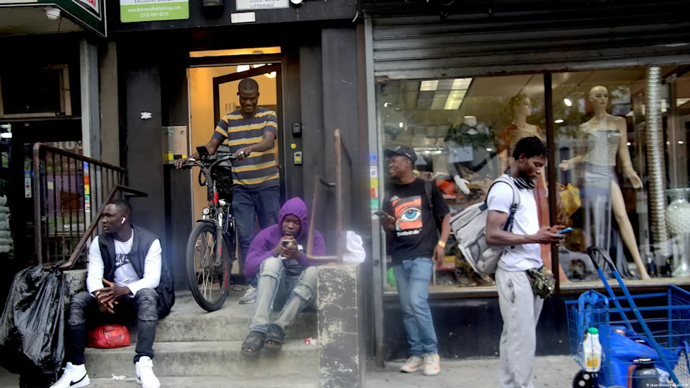 Group of migrants in a legal consultation setting