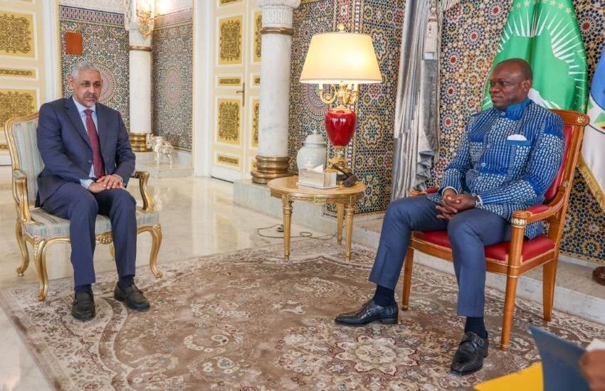 Meeting between Gabonese President Brice Clotaire Oligui Nguema and African Development Bank President Sidi Ould Tah