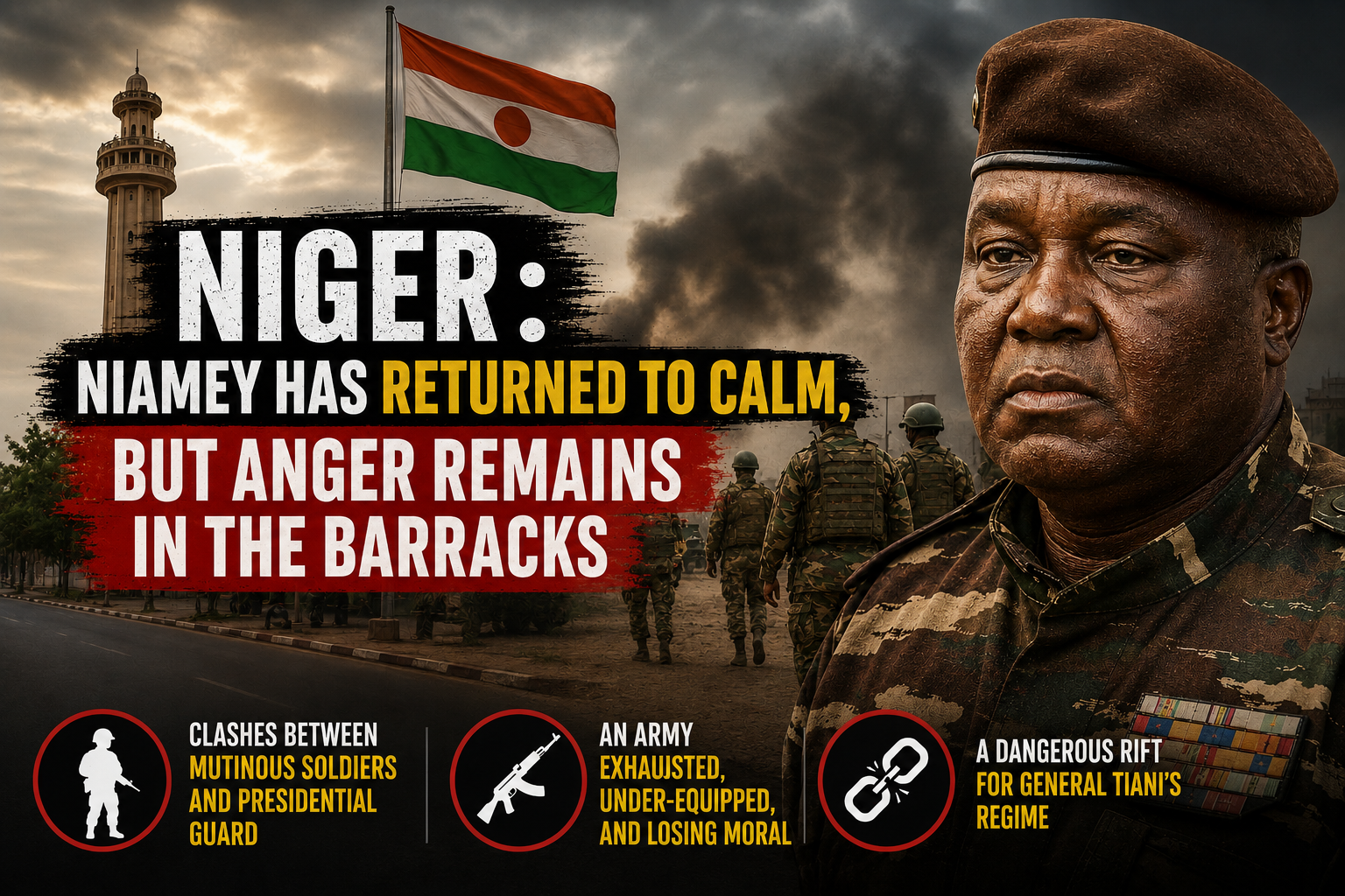 Military unrest in Niamey: underlying grievances persist despite calm